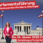 Parlamentsführung mit Nationalrätin Pia Maria Wieninger