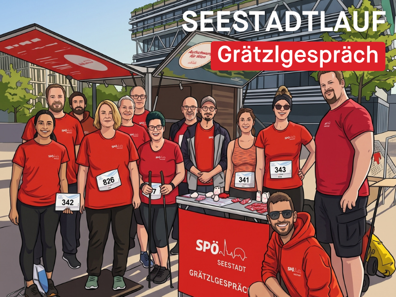 Grätzlgespräch beim Seestadtlauf